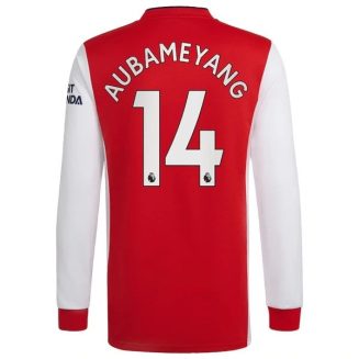 Fotbalové Dresy Arsenal Aubameyang 14 Domácí Dres 2021-2022 – Dlouhý Rukáv