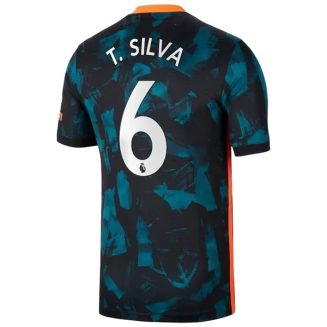 Fotbalové Dresy Chelsea T.Silva 6 Alternativní Dres 2021-2022 – Krátký Rukáv