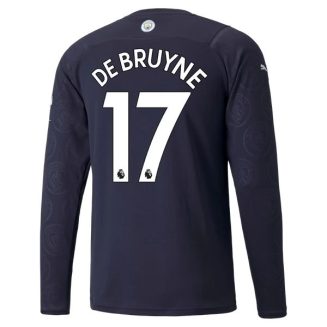 Fotbalové Dresy Manchester City De Bruyne 17 Alternativní Dres 2021-2022 – Dlouhý Rukáv