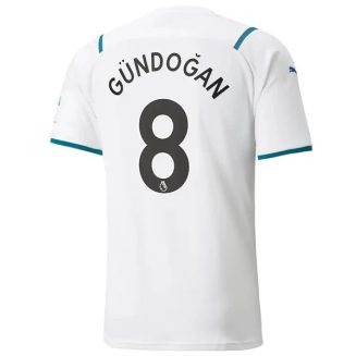 Fotbalové Dresy Manchester City Gündoğan 8 Venkovní Dres 2021-2022 – Krátký Rukáv