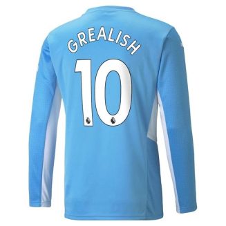 Fotbalové Dresy Manchester City Grealish 10 Domácí Dres 2021-2022 – Dlouhý Rukáv