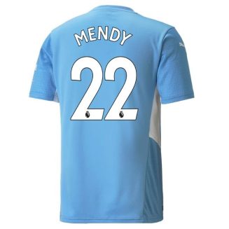 Fotbalové Dresy Manchester City Mendy 22 Domácí Dres 2021-2022 – Krátký Rukáv