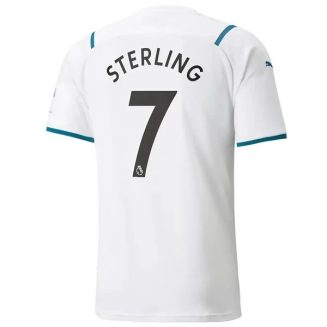 Fotbalové Dresy Manchester City Sterling 7 Venkovní Dres 2021-2022 – Krátký Rukáv