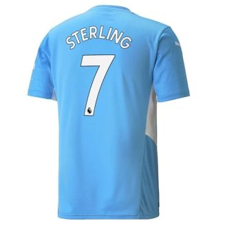 Fotbalové Dresy Manchester City Sterling 7 Domácí Dres 2021-2022 – Krátký Rukáv