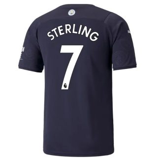 Fotbalové Dresy Manchester City Sterling 7 Alternativní Dres 2021-2022 – Krátký Rukáv