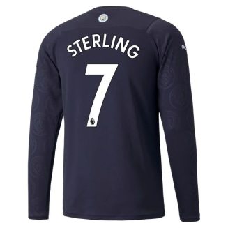 Fotbalové Dresy Manchester City Sterling 7 Alternativní Dres 2021-2022 – Dlouhý Rukáv