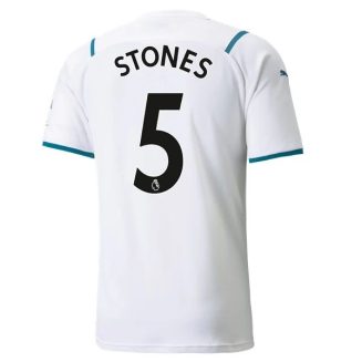 Fotbalové Dresy Manchester City Stones 5 Venkovní Dres 2021-2022 – Krátký Rukáv