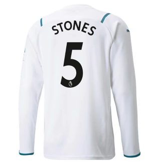 Fotbalové Dresy Manchester City Stones 5 Venkovní Dres 2021-2022 – Dlouhý Rukáv