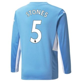Fotbalové Dresy Manchester City Stones 5 Domácí Dres 2021-2022 – Dlouhý Rukáv