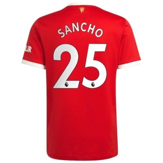 Fotbalové Dresy Manchester United Sancho 25 Domácí Dres 2021-2022 – Krátký Rukáv